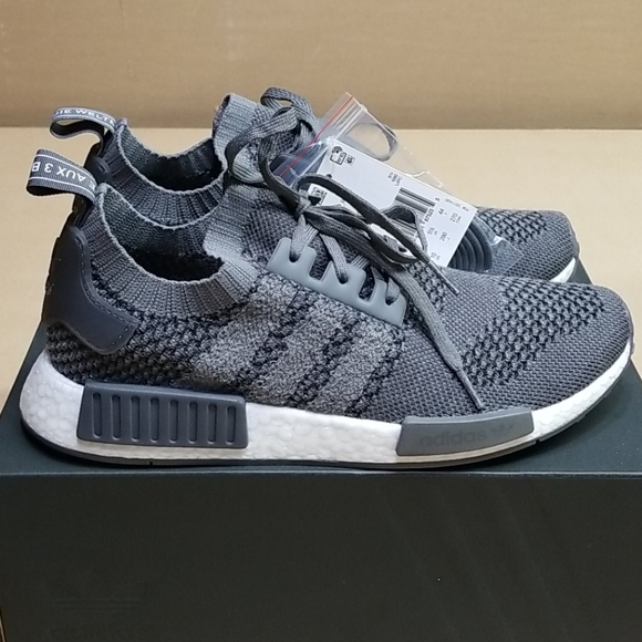 Adidas NMD R1 Primeknit OG Knit "Ash Grey" Shoes - Picture 2 of 13